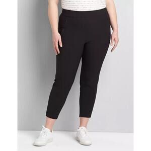 Lane Bryant On-The-Go Slim Ankle Pant - Black - EUC